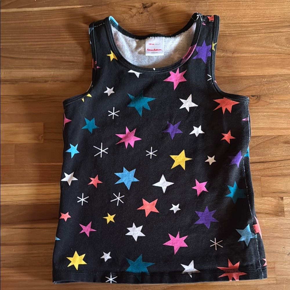 Hanna Andersson Black Starry Kids Tank Top